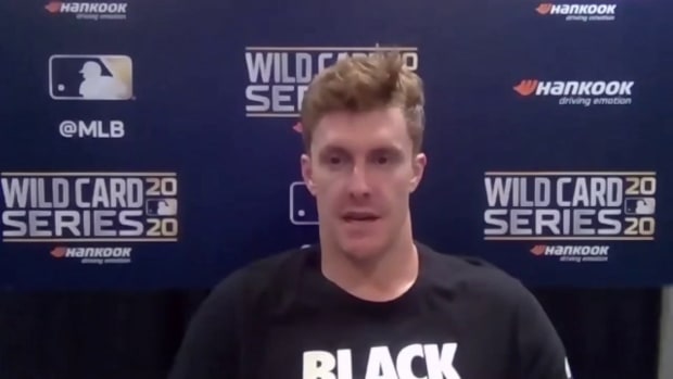 Mark Canha on his game-saving catch